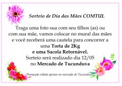 Sorteio de Dia das Mães COMTUL